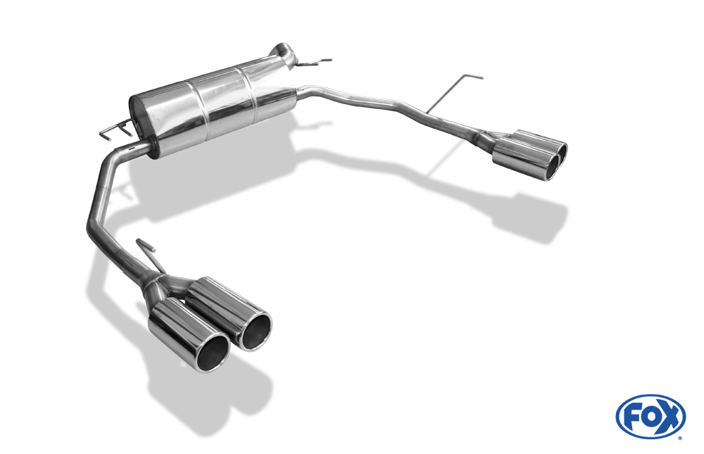 Fox Exhaust Honda Civic IX Hatchback final silencer cross exit right/left  - 2x90 type 12 right/left