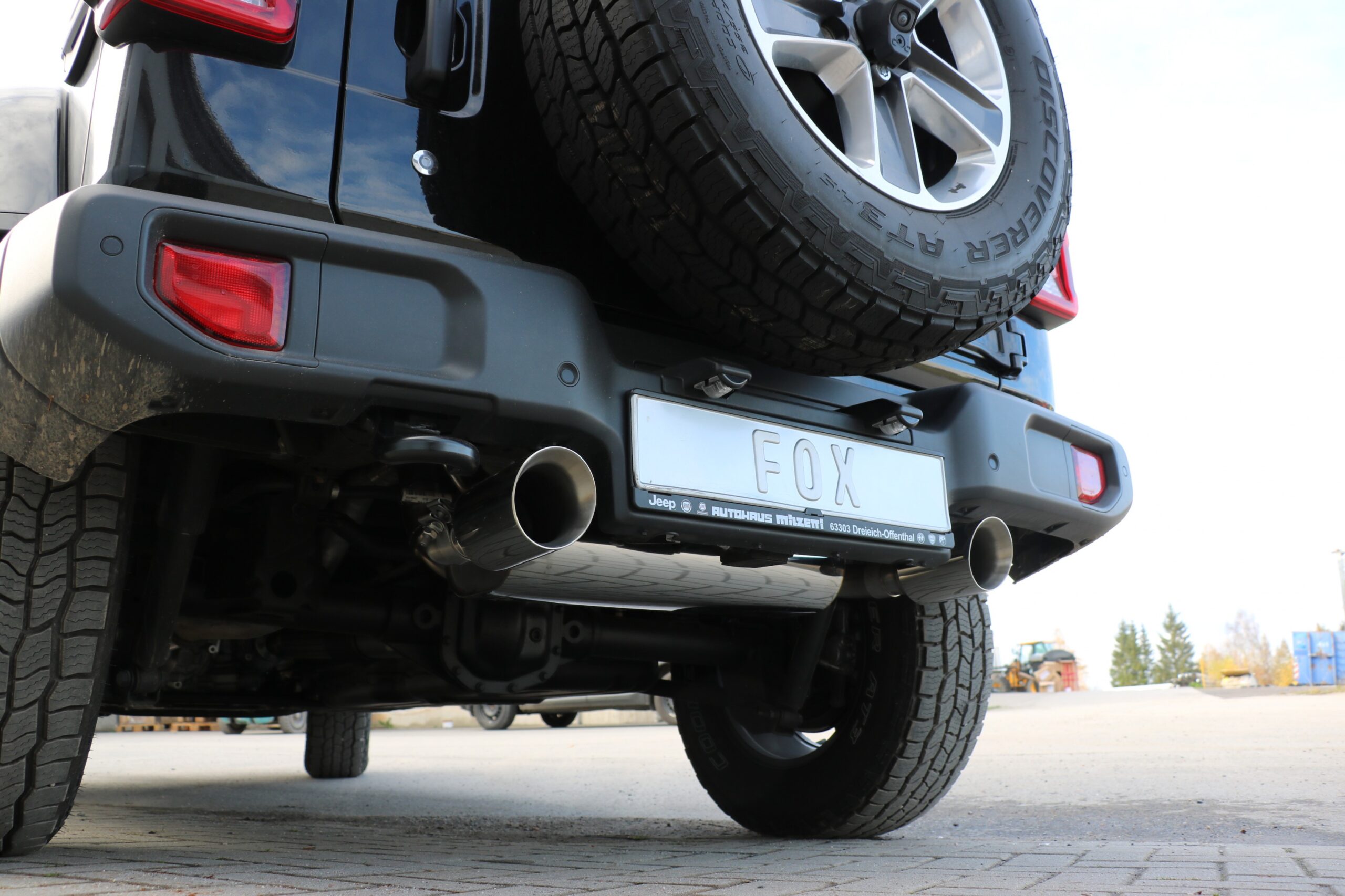 Fox Exhaust Jeep Wrangler IV - JL final silencer cross exit right/left - 1x100 type 25 right/left