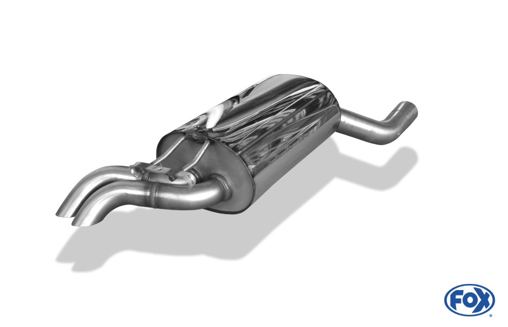 Fox Exhaust Mercedes E-Class W124 cabrio final silencer Ø70mm - 2x55 type 28 (dieseloptic - visible from the back)