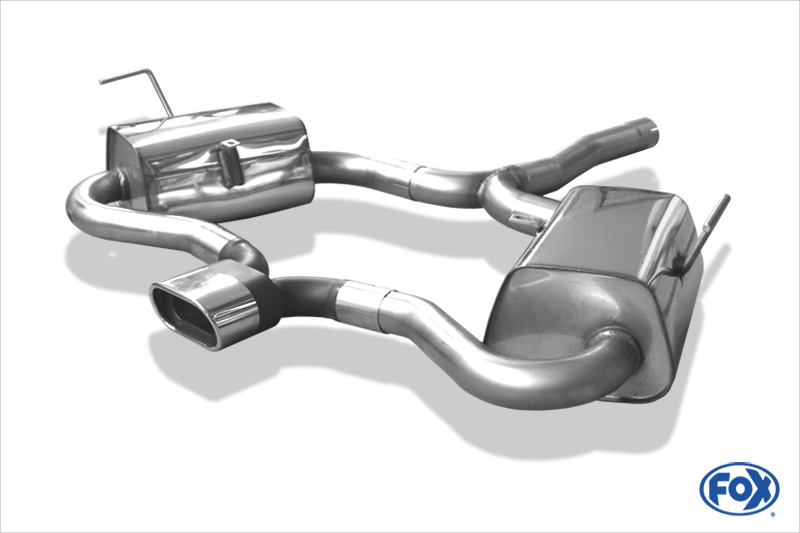 Fox Exhaust Mini Cooper S Cabrio R52 final silencer right/left exit center - 135x80 type 53