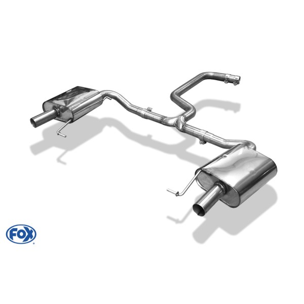 Fox Exhaust Skoda Octavia 5E RS - TSI with and without OPF Final silencer right/left - outlet in the original tail pipes