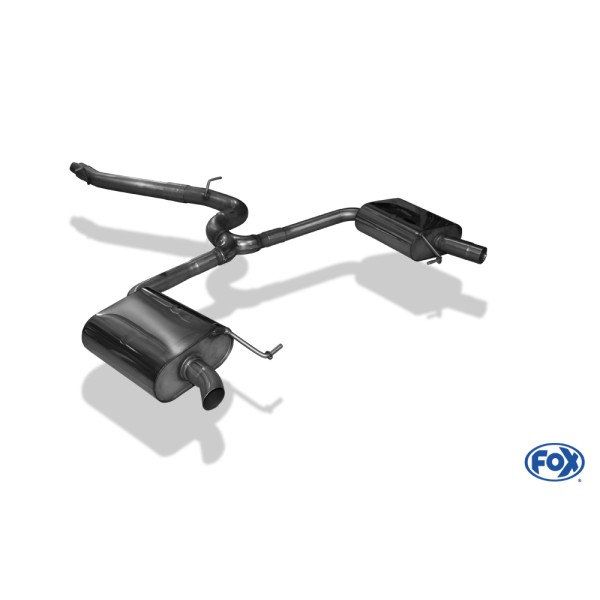 Fox Exhaust Skoda Octavia 5E RS - TDI - 4x4 half system from catalytic converter right/left -  outlet in the original tail pipes petrol
