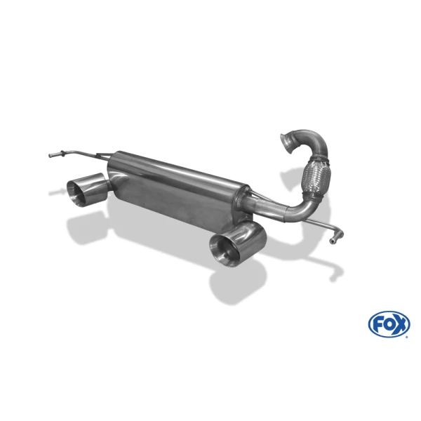 Fox Exhaust Smart Fortwo 453 Brabus Coupe & Cabrio Final silencer right/left - 1x90 Typ 25 rechts/links