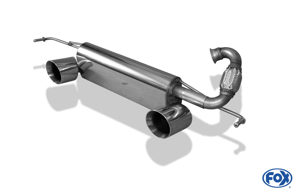 Fox Exhaust Smart Forfour 453 with Brabus bumper Final silencer right/left - 1x100 Typ 25 rechts/links