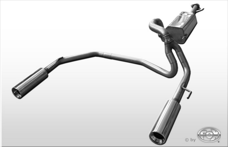 Fox Exhaust Toyota Land Cruiser type J12 - 5-doors final silencer exit right/left  - 1x100 type 13 right/left