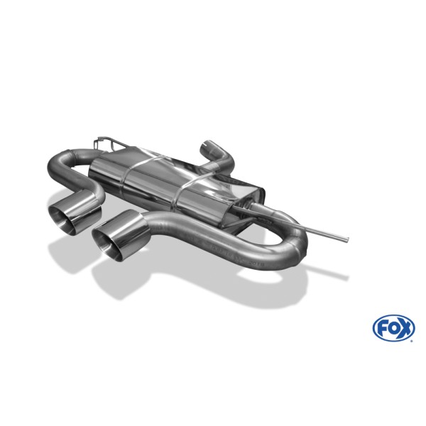 Fox Exhaust VW Golf V GTI/ GTD + VW Golf VI GTI inkl. Cabrio final silencer exit center R32-Design - 2x100 type 25 center