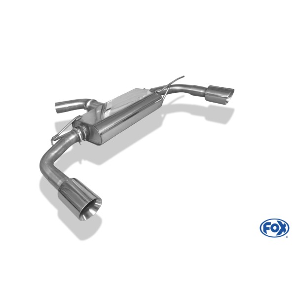 Fox Exhaust VW Beetle type 16 rigid rear axle r-package final silencer exit right/left - 1x100 type 25 right/left