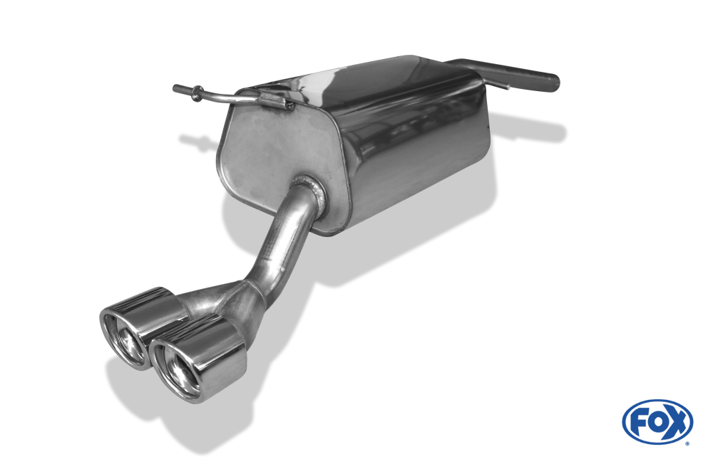 Fox Exhaust VW Caddy III final silencer on one side - 2x80 type 17