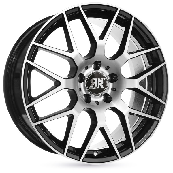 Llanta Racer DRIFTER Shiny Black Machined Face 7.5x17" 5x112 ET45 CB66.5