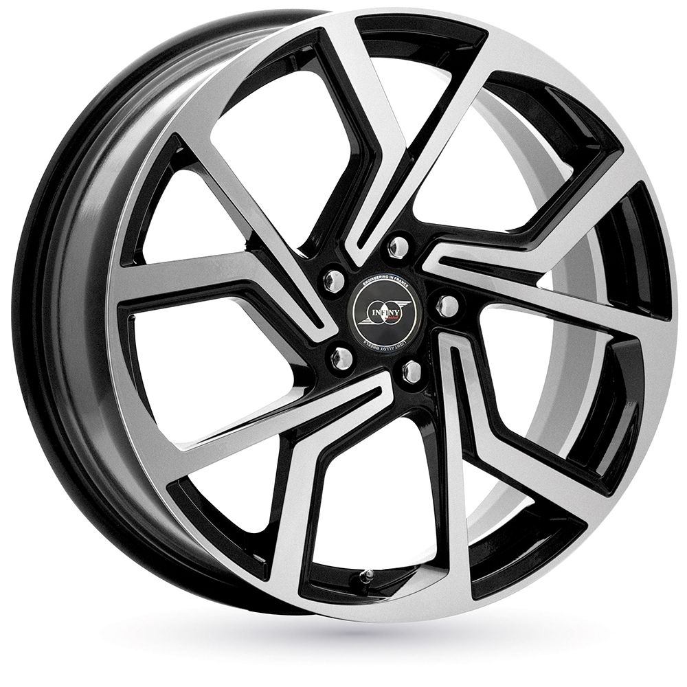 Llanta Infiny ESSEN Shiny Black Machined Face 7.5x18" 5x100 ET44 CB57.1
