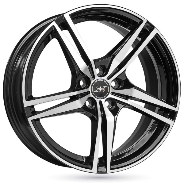 Llanta Infiny GOTHEBORG Shiny Black Machined Face 8.0x18" 5x108 ET42 CB63.4