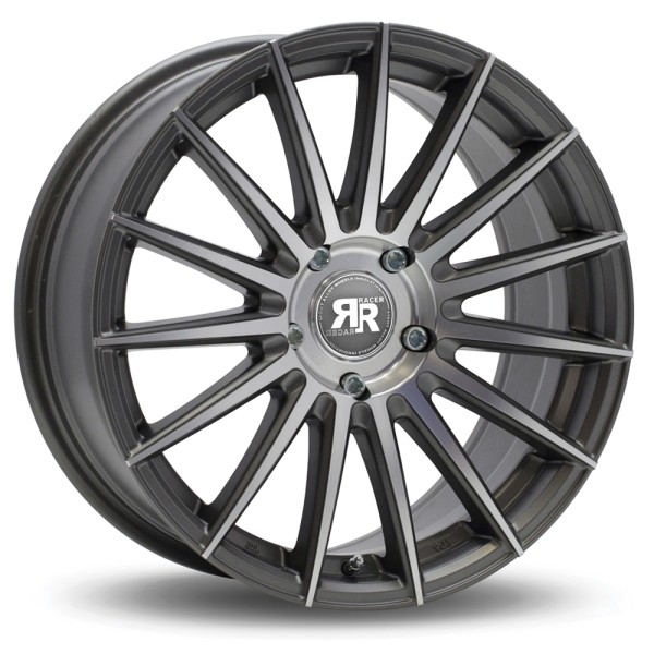 Llanta Racer MONZA Gun Metal Machined Face 7.5x17" 5x100 ET35 CB73.1