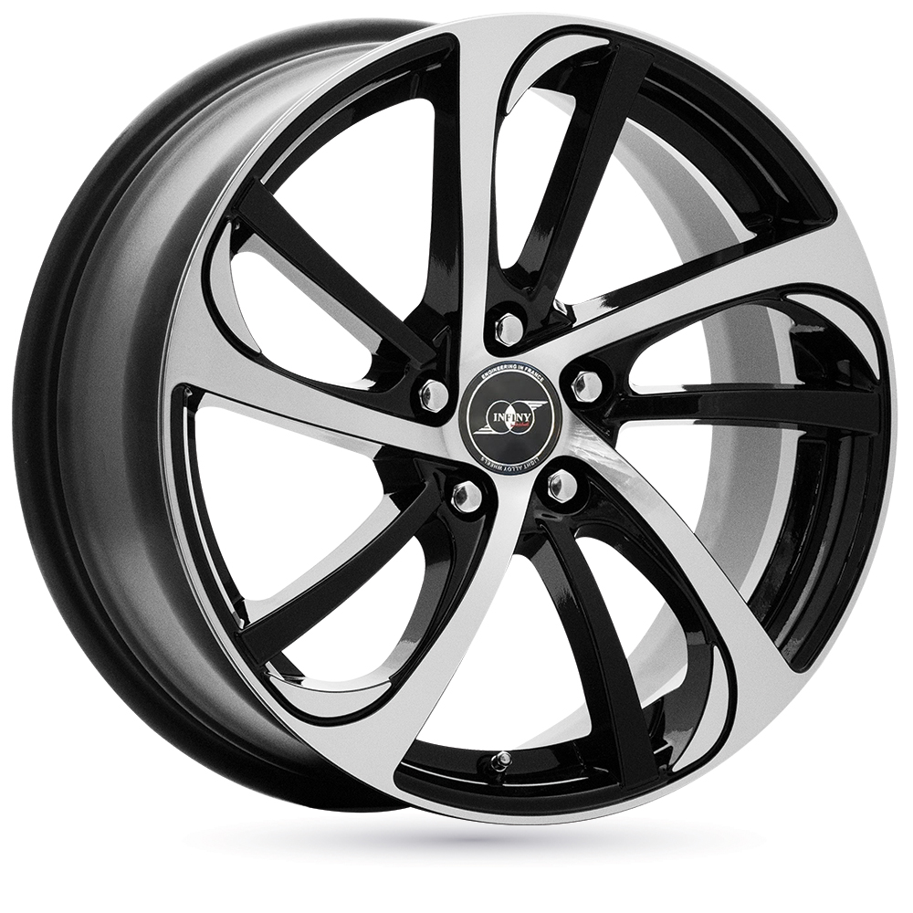 Llanta Infiny PARIS Shiny Black Machined Face 7.5x18" 5x114.3 ET40 CB67.1