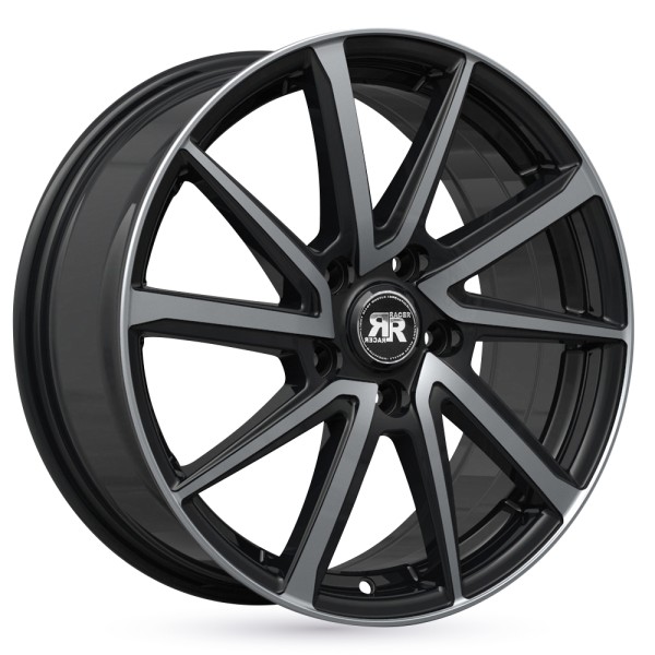 Llanta Racer ROAD Shiny Black Machined Face 7.0x17" 5x100 ET38 CB57.1