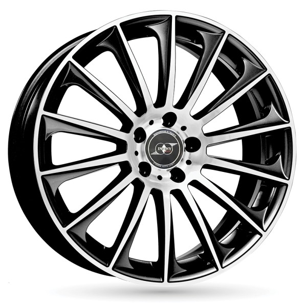 Llanta Infiny STUTTGART Shiny Black Machined Face 9.0x18" 5x112 ET50 CB66.5
