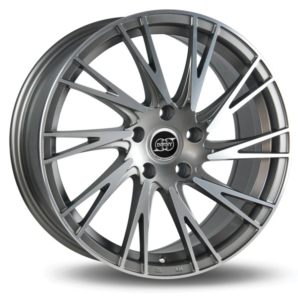 Llanta Infiny TIMER Satin Gun Metal Machined Face 8.0x18" 5x114.3 ET42 CB73.1