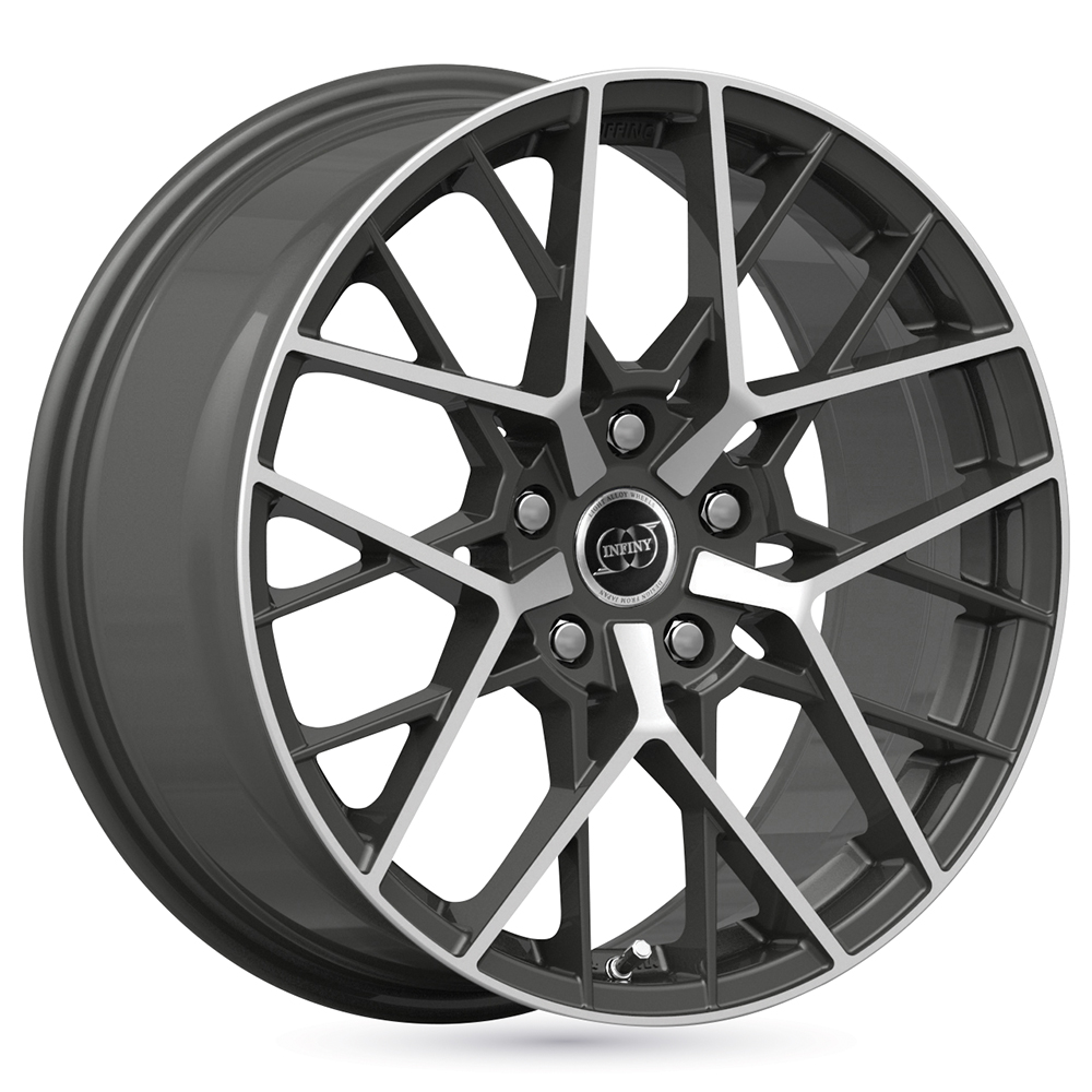 Llanta Infiny TONIX Satin Gun Metal Machined Face 8.0x18" 5x112 ET45 CB66.5