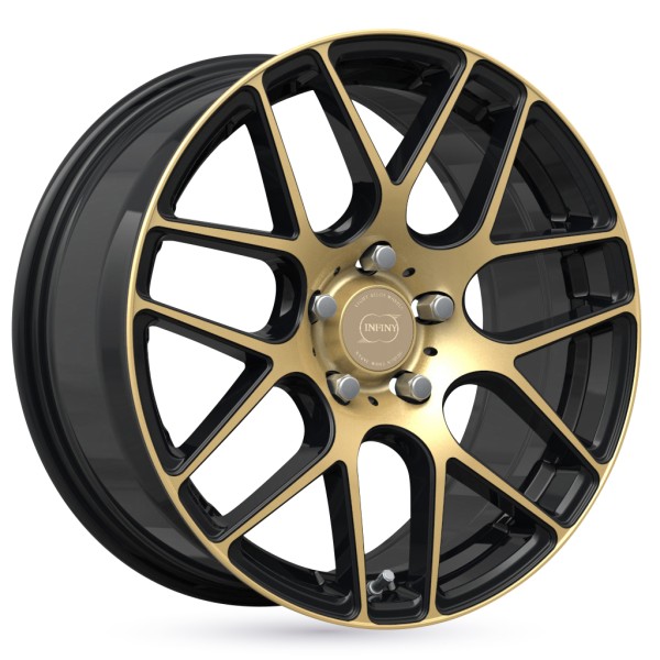 Llanta Infiny TREKK Black Machined Face Bronze 9.5x19" 5x112 ET35 CB66.6