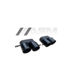 Consejos De Escape Trasero Bmw G20 Serie 3 Acero Inoxidable Negro Brillante