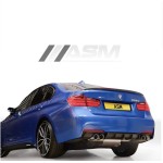 Difusor De Escape Quad Bmw Serie 3 F30 Negro Brillante