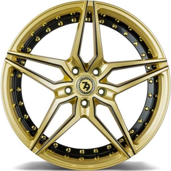 Llanta Seventy9 Wheels SV-AR GBLMB-Gold Black lip milled black 9.5x19" 5x120 ET35 CB74.1 - Image 2