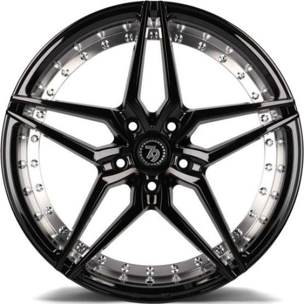 Llanta Seventy9 Wheels SV-AR BGIP-Black glossy inner polished 9.5x19" 5x120 ET35 CB74.1 - Image 2