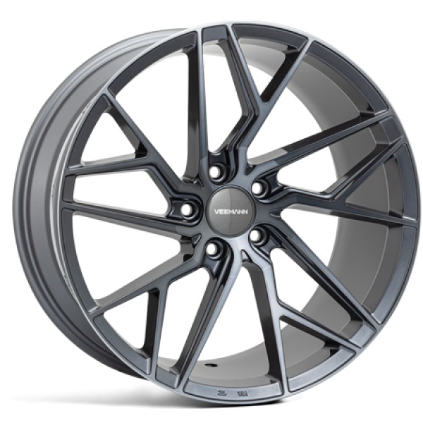 Llanta Veeman V-FS44 Graphite Smoke Machined 9.0x18" 5x112 ET42 CB66.56