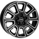 Llanta Rial TRANSPORTER 2 Gloss Black / Polished 6.0x15" 5x118 ET68 CB71.1