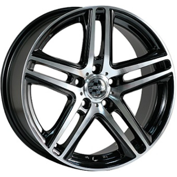 Llanta Cesam Sport DAYTONA 2 Gloss Black/Polished 7.0x16" 5x112 ET20 CB73.1