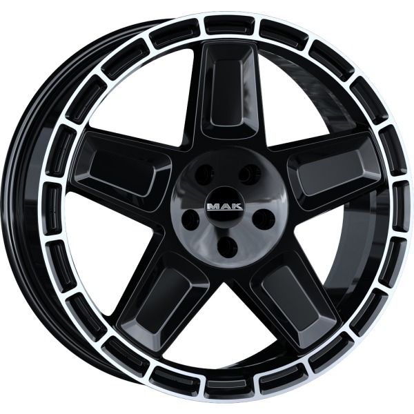 Llanta Mak TREK Gloss Black Mirror Ring 9.0x20" 5x120 ET41 CB64.1