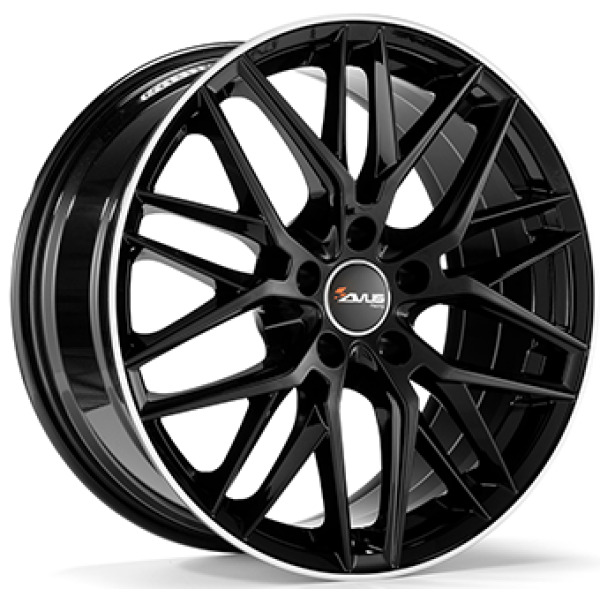 Llanta Avus AF19 Gloss Black / Polished lip 8.0x18" 5x112 ET35 CB66.4