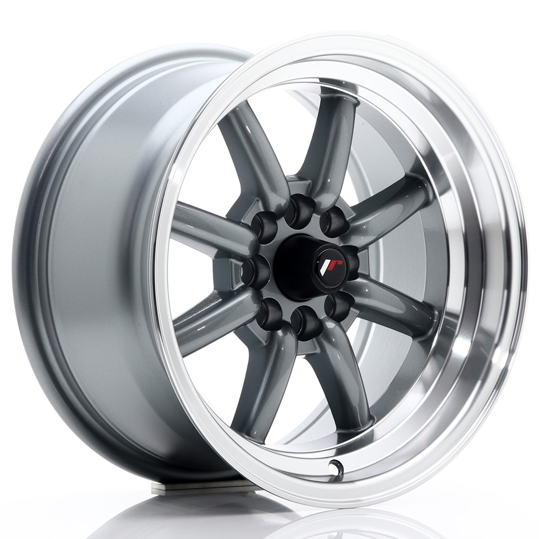 33916_0_24544 Llanta Japan Racing JR19 15x8 ET0 4x100/114 Gun Metal - Imagen 1