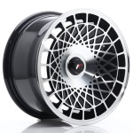 Llanta Japan Racing JR14 15x8 ET20-25 Blank Gloss Black Machined Face