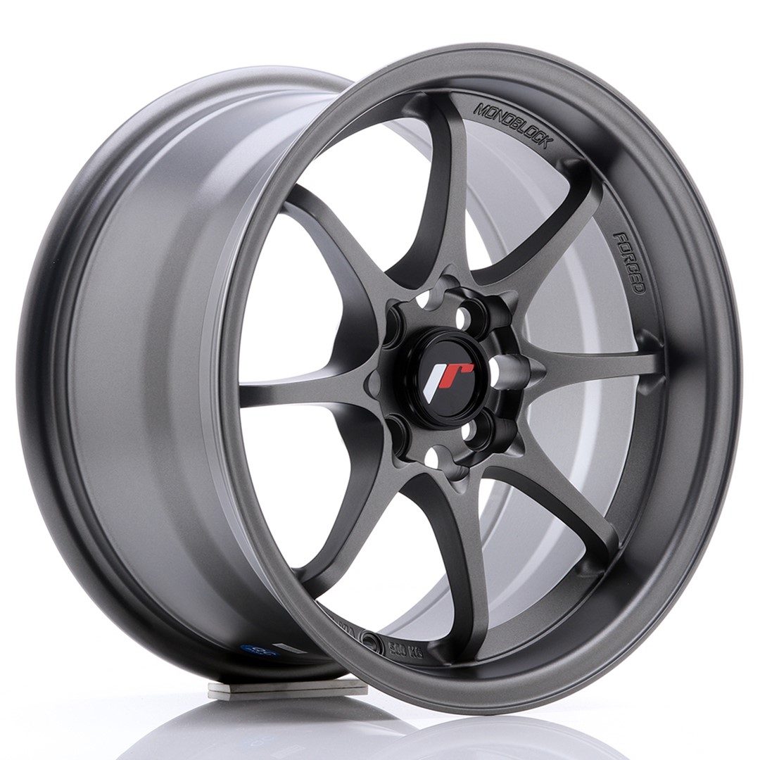 34644_0_23473 Llanta Japan Racing JR5 15x8 ET28 4x100 Matt Gun Metal - Imagen 1
