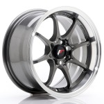 Llanta Japan Racing JR5 15x8 ET28 4x100 Gun Metal w/Machined Lip