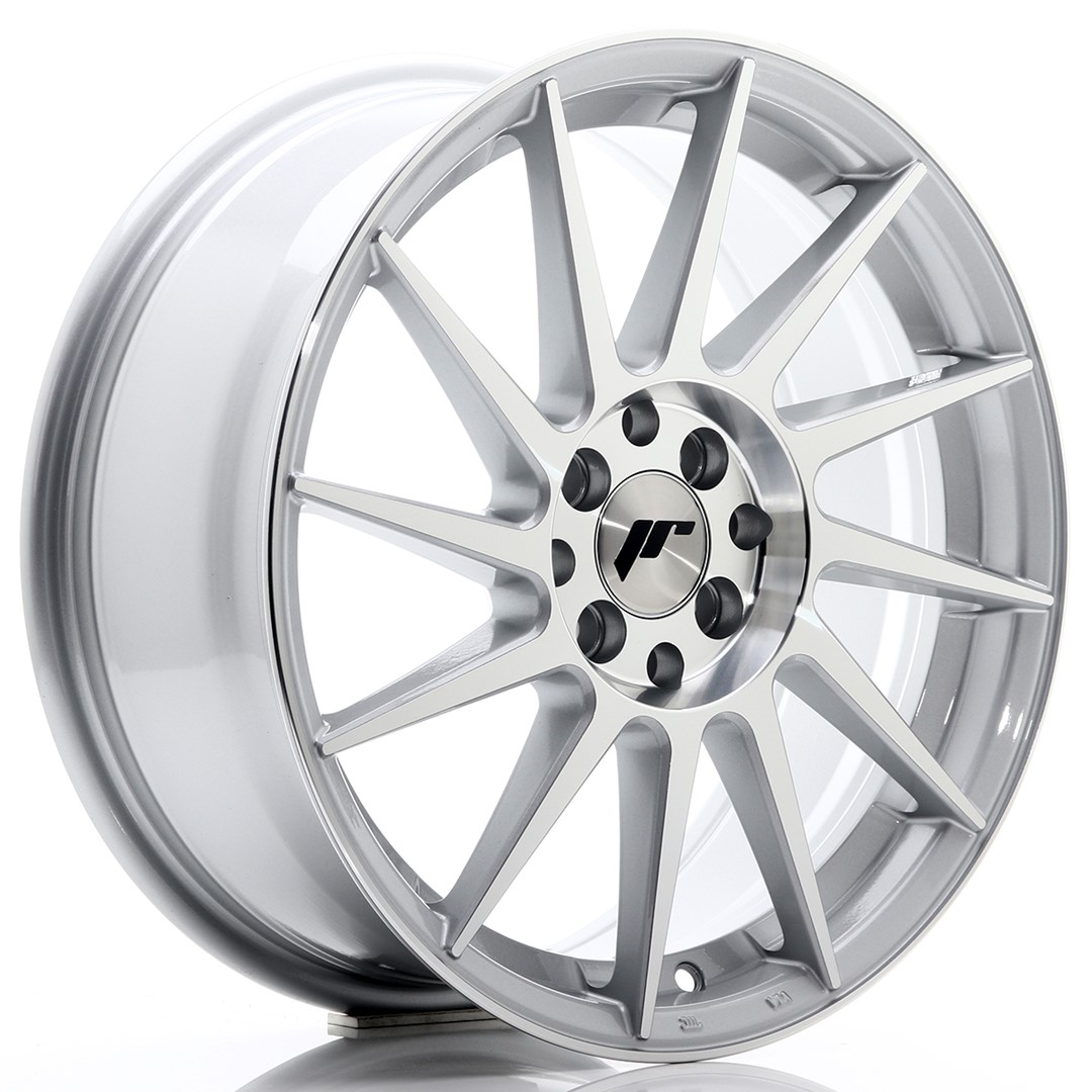 34828_0_22678 Llanta Japan Racing JR22 17x7 ET25 4x100/108 Silver Machined Face - Imagen 1