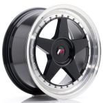 Llanta Japan Racing JR6 18x8,5 ET20-40 BLANK Glossy Black w/Machined Lip