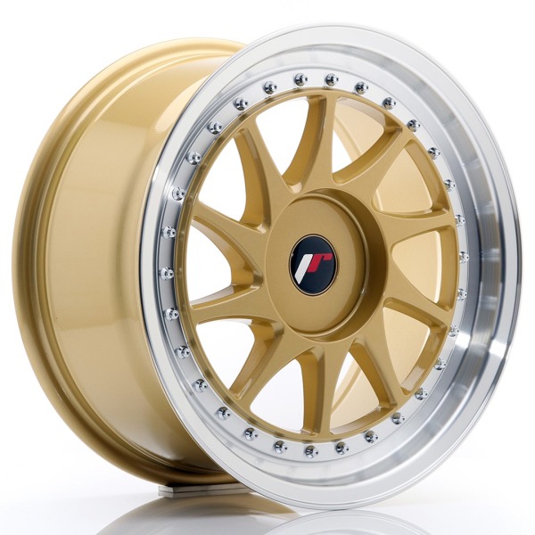 Llanta Japan Racing JR26 17x8 ET20-35 BLANK Gold w/Machined Lip