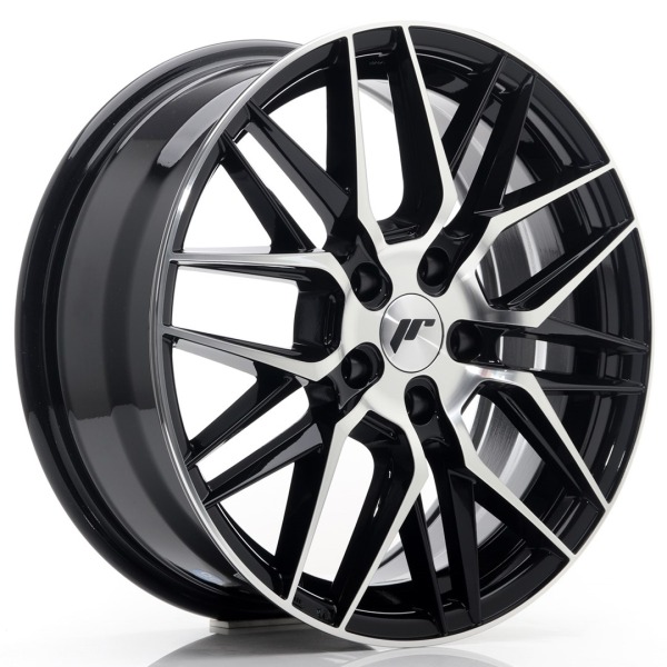 Llanta Japan Racing JR28 17x7 ET35 5x100 Gloss Black Machined Face
