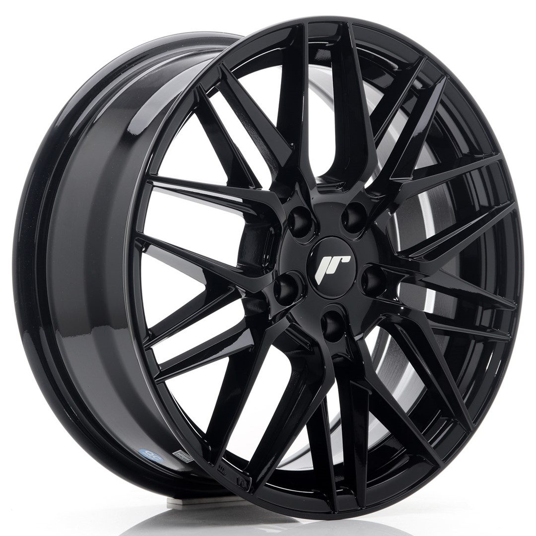 41981_0_28539 Llanta Japan Racing JR28 17x7 ET25 4x108 Glossy Black - Imagen 1