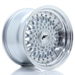 Llanta Japan Racing JR9 15x9 ET10 4x100/108 Silver w/Machined Lip+Silver Rivets