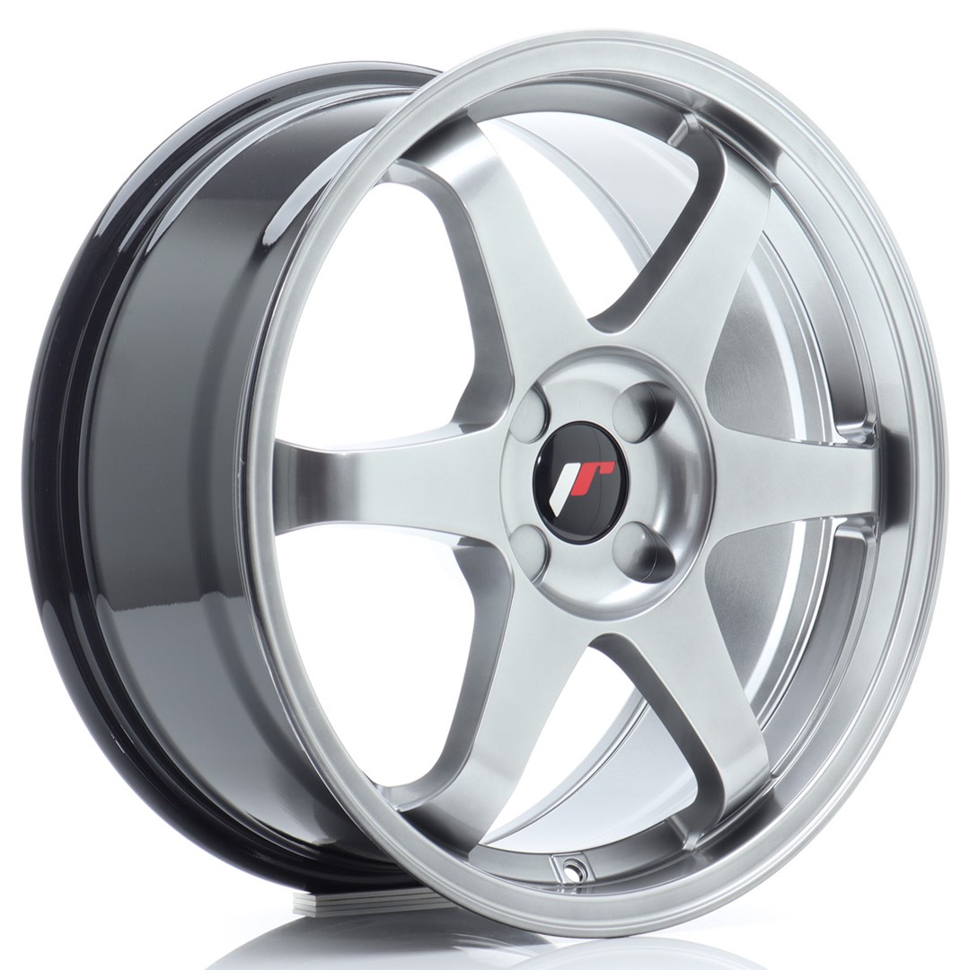 44131_0_32741 Llanta Japan Racing JR3 18x8 ET20-45 4H BLANK Hyper Black - Imagen 1