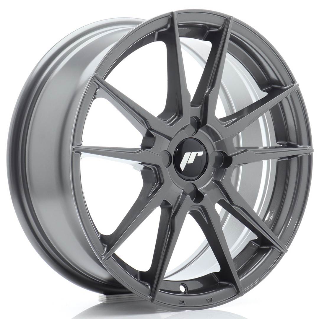 44814_0_33302 Llanta Japan Racing JR21 17x7 ET20-40 4H BLANK Hyper Gray - Imagen 1