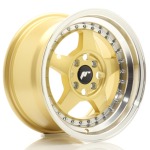 Llanta Japan Racing JR6 15x8 ET25 4x100 Gold w/Machined Lip