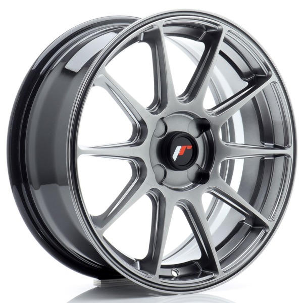 Llanta Japan Racing JR11 17x7 ET20-38 4H BLANK Hyper Black