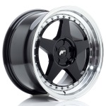 Llanta Japan Racing JR6 17x9 ET20-35 5H BLANK Gloss Black w/Machined Lip