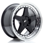 Llanta Japan Racing JR6 18x9 ET20-35 5H BLANK Gloss Black w/Machined Lip