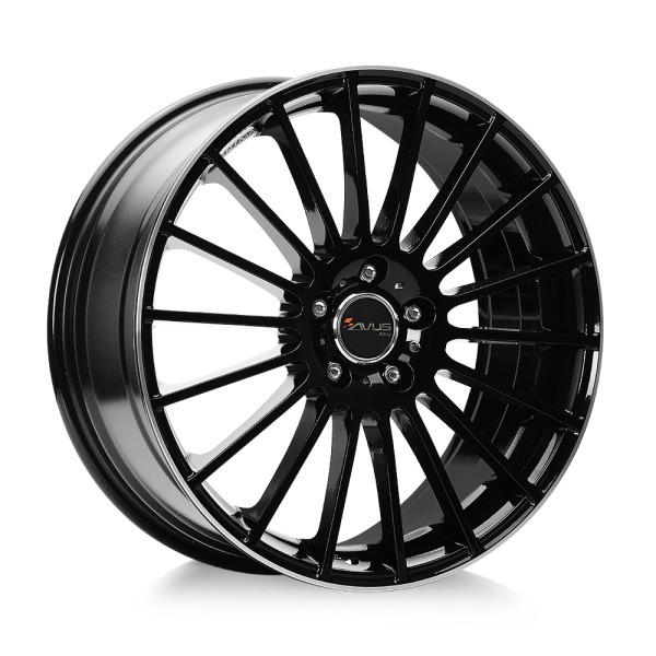 Llanta Avus AC-M03 Black Lip Polished 8.0x19" 5x110 ET33 CB65.1