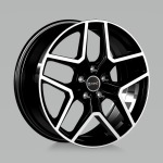 Llanta Avus AC519 Black Polished 7.5x18" 5x114.3 ET45 CB73.1
