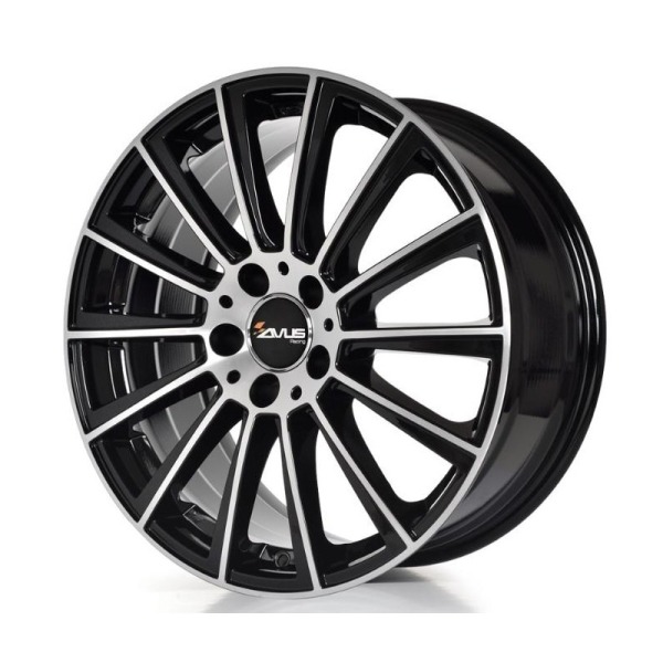 Llanta Avus AC-M07 Black Polished 8.0x18" 5x112 ET45 CB66.6